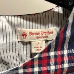 Brooks Brothers Navy and Red Plaid Dress